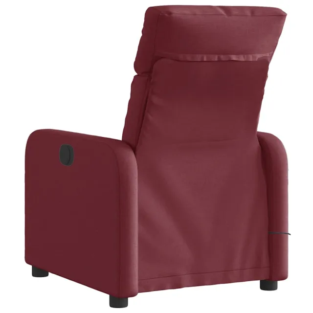Fauteuil de massage inclinable électrique Rouge bordeaux Tissu