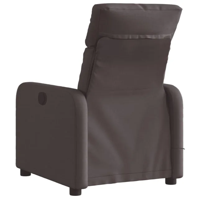 Fauteuil de massage inclinable électrique Marron foncé Tissu