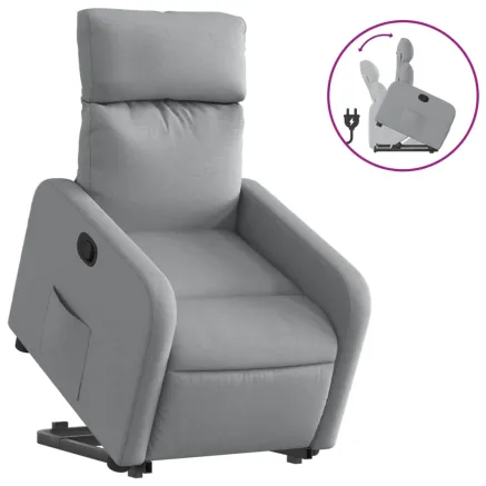 Fauteuil inclinable Gris clair Tissu 2