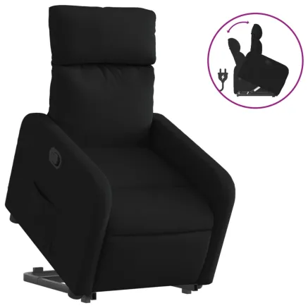 Fauteuil inclinable noir tissu 2