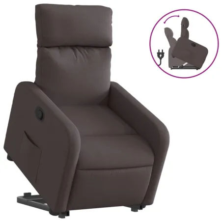 Fauteuil inclinable marron foncé tissu