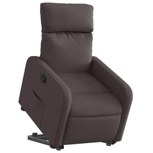 Fauteuil inclinable marron foncé tissu