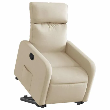 Fauteuil inclinable Crème Tissu
