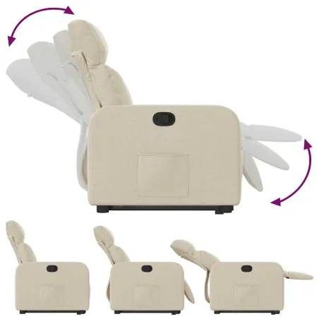 Fauteuil inclinable Crème Tissu