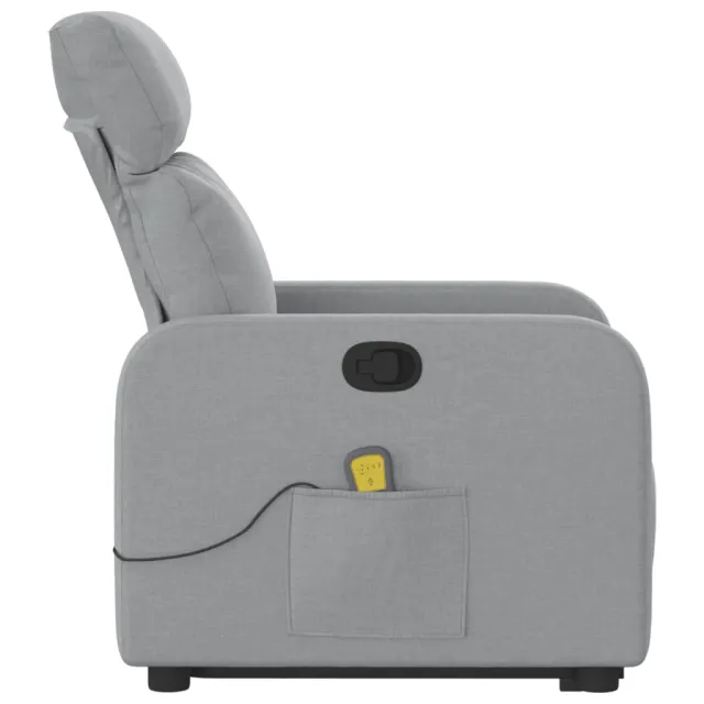 Fauteuil de massage inclinable Gris clair Tissu