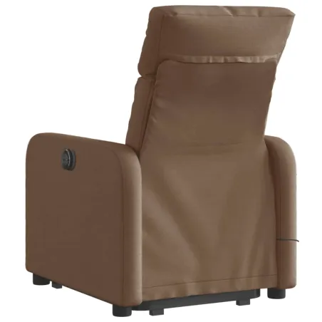 Fauteuil de massage inclinable Marron Tissu