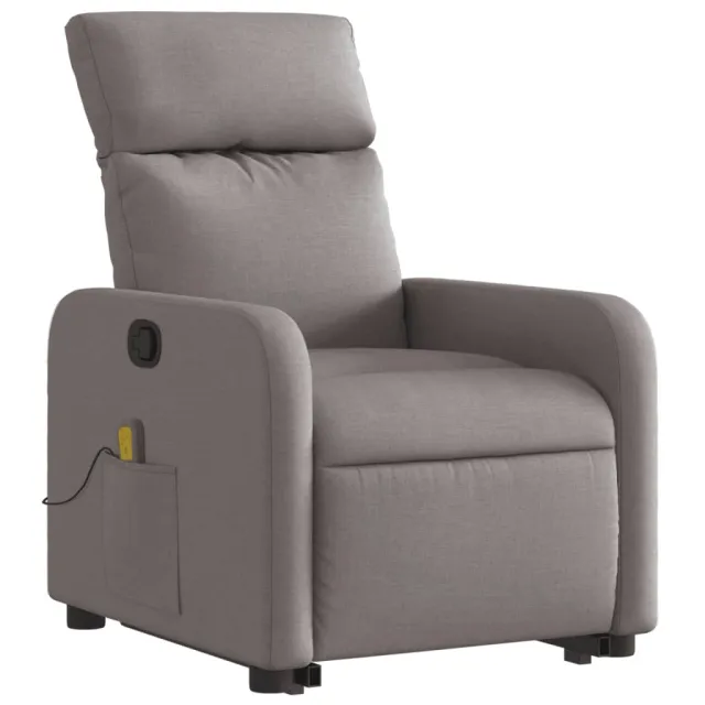 Fauteuil inclinable de massage Taupe Tissu