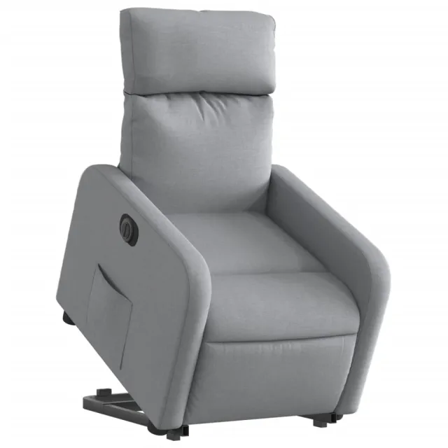Fauteuil inclinable électrique gris clair tissu