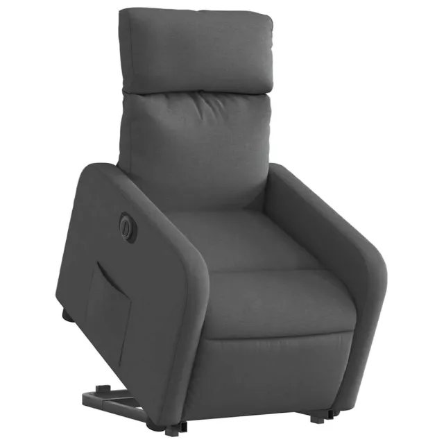 Fauteuil inclinable électrique gris foncé tissu