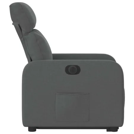 Fauteuil inclinable électrique gris foncé tissu