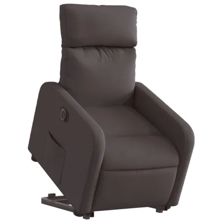 Fauteuil inclinable électrique marron foncé tissu