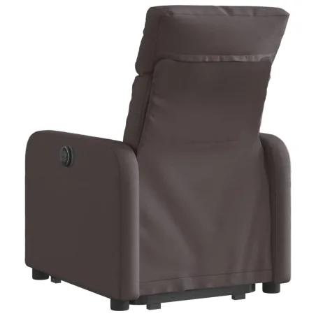 Fauteuil inclinable électrique marron foncé tissu