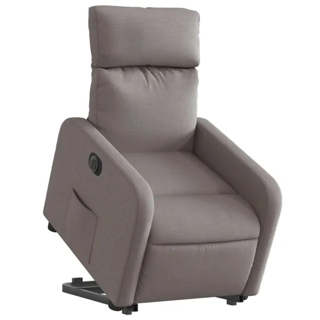 Fauteuil inclinable électrique taupe tissu