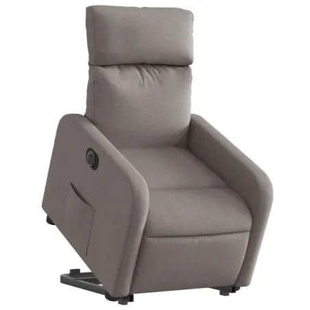 Fauteuil inclinable électrique taupe tissu