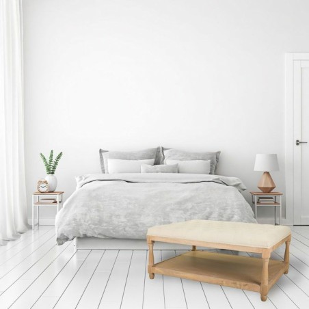 Banquette Alexandra House Living Crème Caoutchouc Bois 78 x 48 x 110