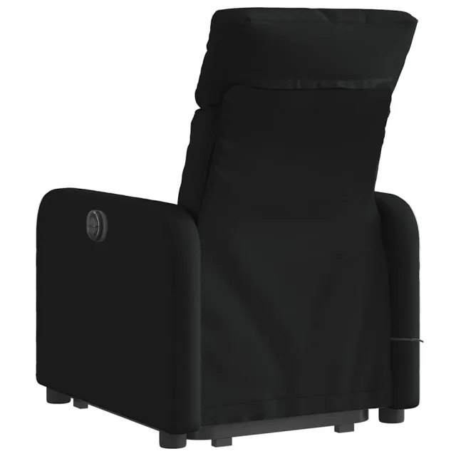 Fauteuil inclinable de massage électrique Noir Tissu