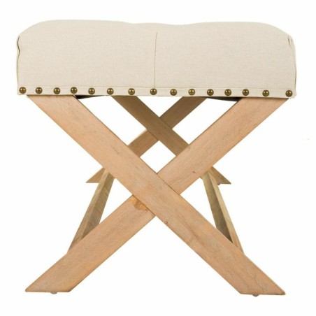 Kruk Alexandra House Living Crème Rubber Hout 46 x 45 x 130 cm