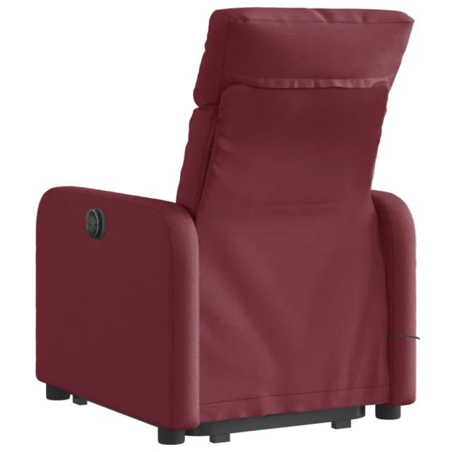 Fauteuil inclinable de massage électrique Rouge bordeaux Tissu