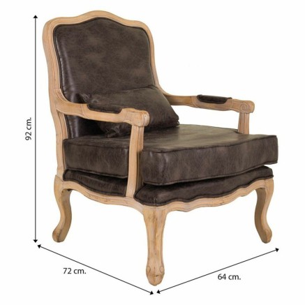 Armchair Alexandra House Living Brown 72 x 92 x 64 cm 2