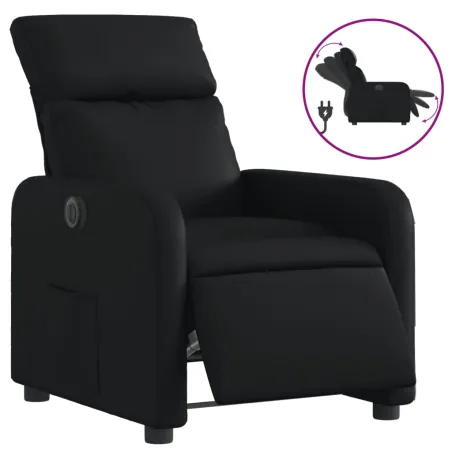 Fauteuil inclinable électrique Noir Similicuir