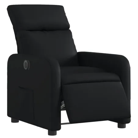 Fauteuil inclinable électrique Noir Similicuir