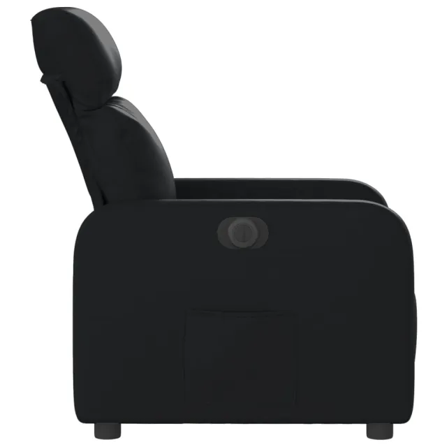 Fauteuil inclinable électrique Noir Similicuir