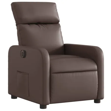 Fauteuil inclinable électrique Marron Similicuir