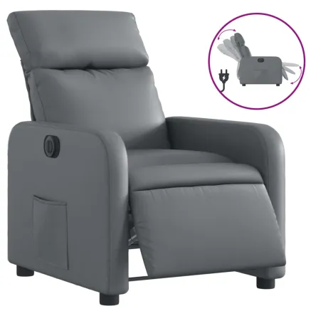 Fauteuil inclinable électrique Gris Similicuir 2