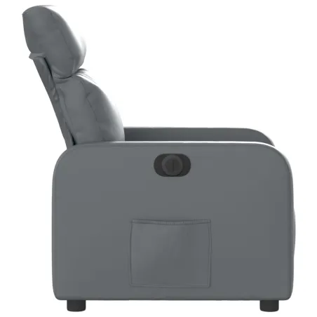 Fauteuil inclinable électrique Gris Similicuir