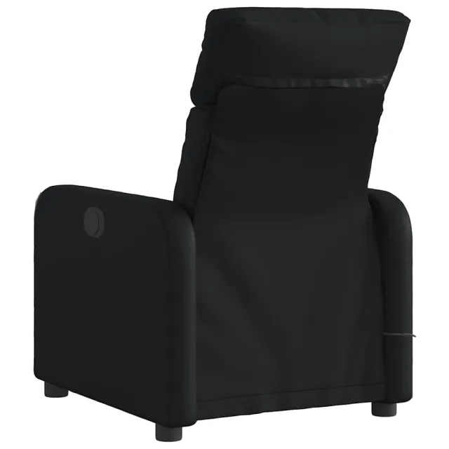 Fauteuil de massage inclinable électrique noir similicuir