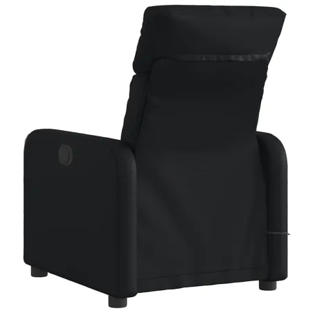Fauteuil de massage inclinable électrique noir similicuir