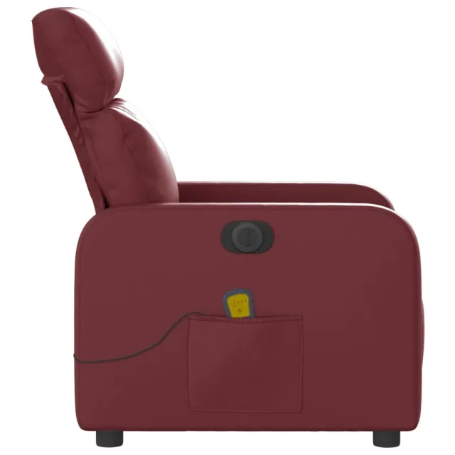 Fauteuil de massage inclinable électrique rouge bordeaux