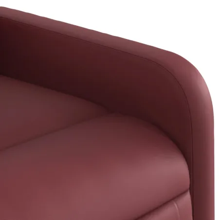 Fauteuil de massage inclinable électrique rouge bordeaux