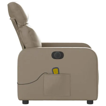 Fauteuil de massage inclinable électrique cappuccino similicuir
