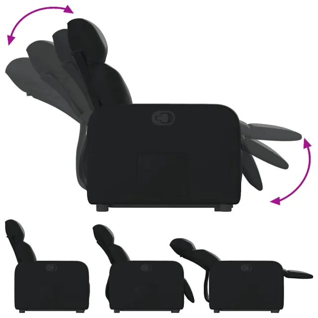Fauteuil inclinable Noir Similicuir