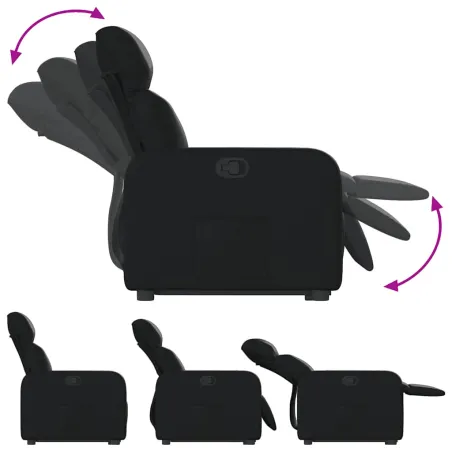 Fauteuil inclinable Noir Similicuir