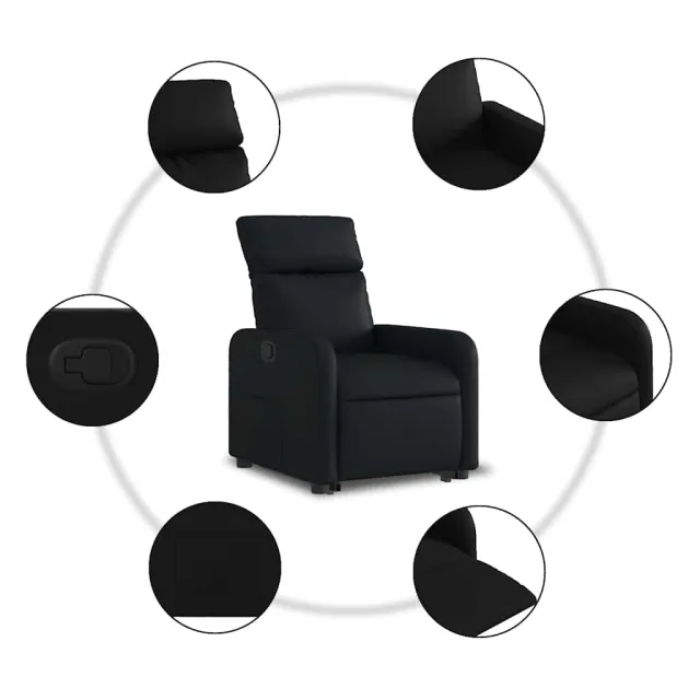 Fauteuil inclinable Noir Similicuir