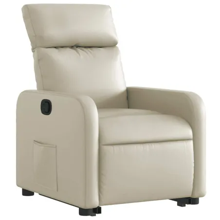 Fauteuil inclinable Crème Similicuir