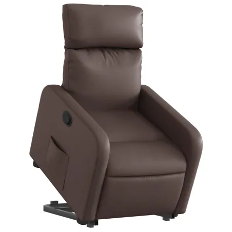 Fauteuil inclinable marron similicuir