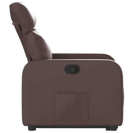 Fauteuil inclinable marron similicuir
