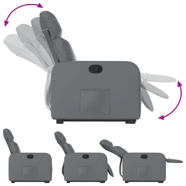 Fauteuil inclinable Gris Similicuir