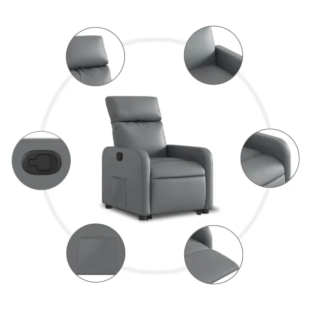 Fauteuil inclinable Gris Similicuir
