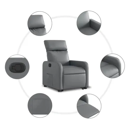 Fauteuil inclinable Gris Similicuir