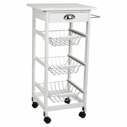Chariot de Cuisine Alexandra House Living Blanc 37 x 82 x 40 cm