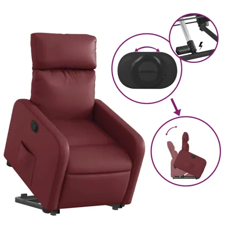 Fauteuil inclinable Rouge bordeaux Similicuir