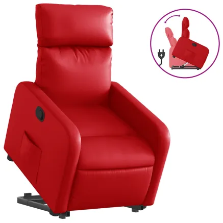 Fauteuil inclinable Rouge Similicuir 2