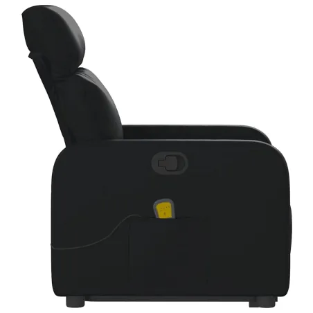Fauteuil inclinable de massage Noir Similicuir
