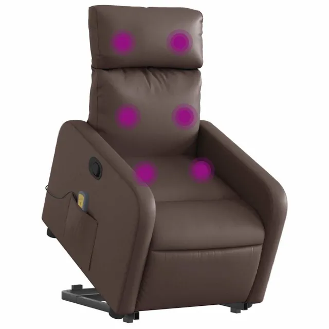 Fauteuil inclinable de massage Marron Similicuir