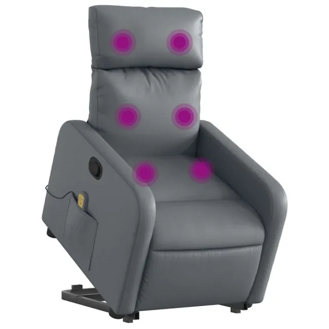 Fauteuil inclinable de massage Gris Similicuir