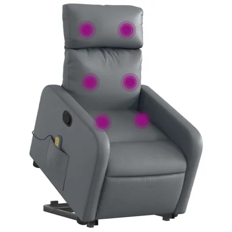 Fauteuil inclinable de massage Gris Similicuir